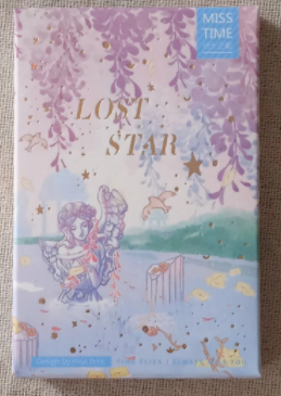 Carte lomo étoile violette en papier 52mm x 80mm (1 paquet = 28 pièces)