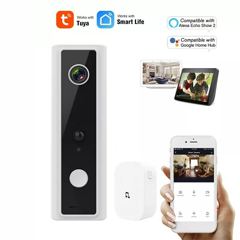 Wireless Voice Intercom Doorbell 2-way Talk Wireless Smart audio Doorbell Waterproof Electronic Intercom calling Doorbell