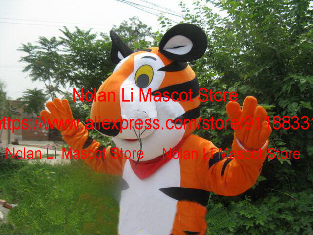 High Quality EVA Material Helmet Tiger Mascot Costume Unisex Cartoon Suit Cosplay Makeup Birthday Party Holiday Gift 407