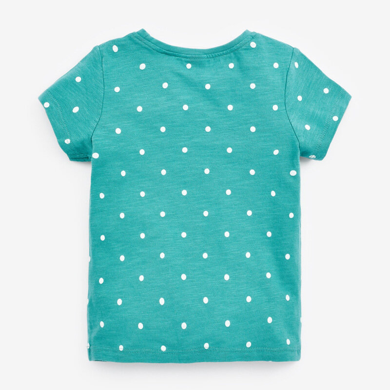 Little Maven 2024 코튼 티셔츠 반팔, 2 ~ 7 세 아기 여아용 사랑스러운 여름 옷