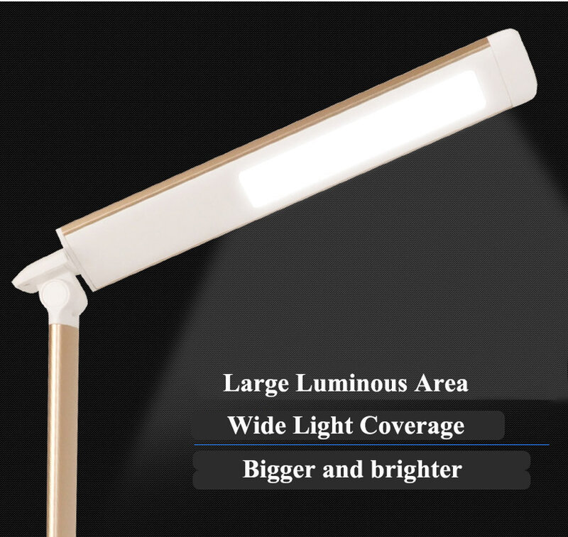 Panasonic liga de alumínio led mesa luz estudante lâmpada leitura regulável ajustável iluminação flexível led luz da noite para casa