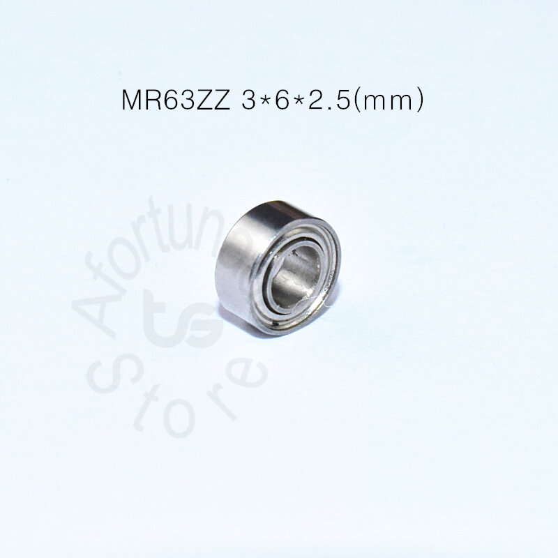 Rolamento em miniatura para equipamentos mecânicos de alta velocidade, aço cromado e metal selado, MR63ZZ, frete grátis, 10 peças, 3*6*2.5mm, 10 PCs