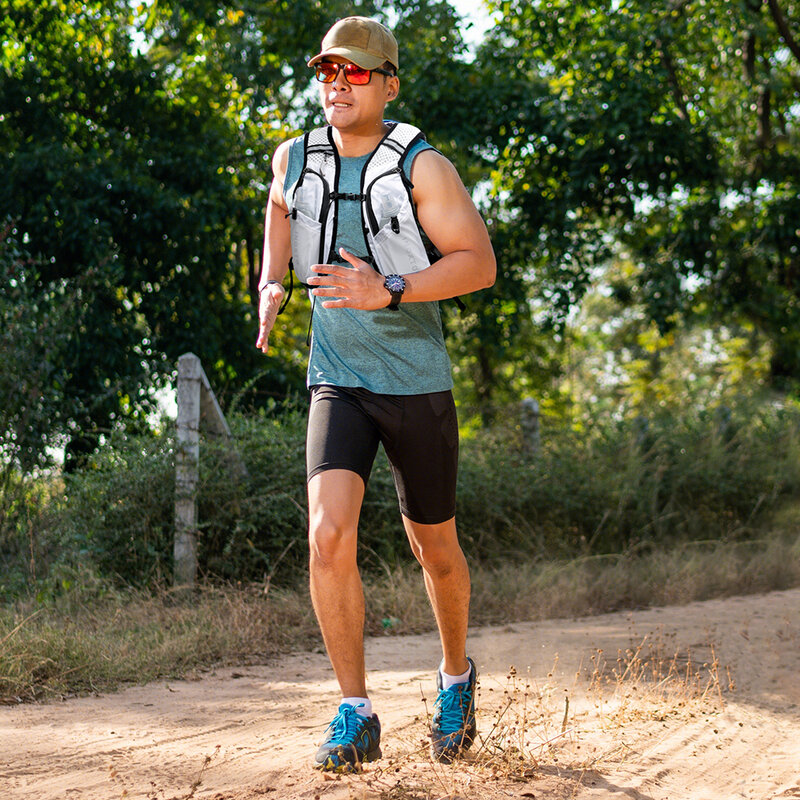 Mochila para correr Trail 5L, bolsa de chaleco hidratante para correr, Maratón, ciclismo, botella suave de agua embotellada de 250ml