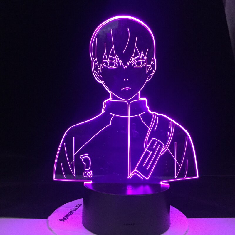 Haikyuu TOBIO KAGEYAMA 3D Anime Lamp Led Illusion Night Lights Haikyuu Led cambia colore per arredamento camera da letto