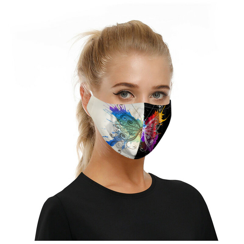 1pc Dustproof Windproof PrintFace Care Reusable Washable Protect Face Cotton Breathing Outdoor Cycling Health Care Dropship