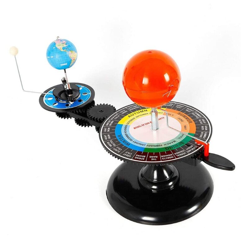 Układ słoneczny Model obrotowy układ słoneczny ziemia i księżyc wokół słońca zabawka dla dzieci 87HD