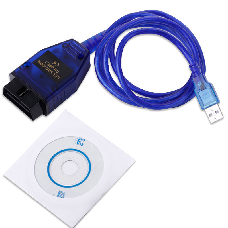 Mayor proveedor de Cable USB KKL VAG-COM 409,1 para OBD2 II escáner de diagnóstico VW/Audi/asiento VCD Reino Unido
