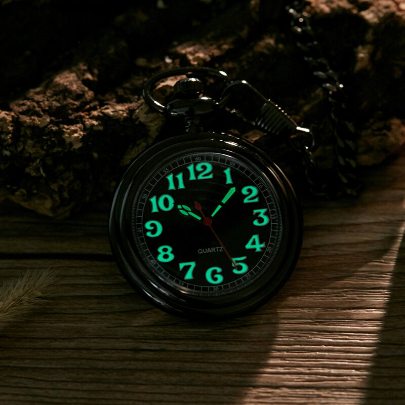 Retro Vintage นาฬิกาพ็อกเก็ตนาฬิกาสร้อยคอลูกปัดจี้โบราณ Steampunk Mens Quartz นาฬิกาพ็อกเก็ตใหม่