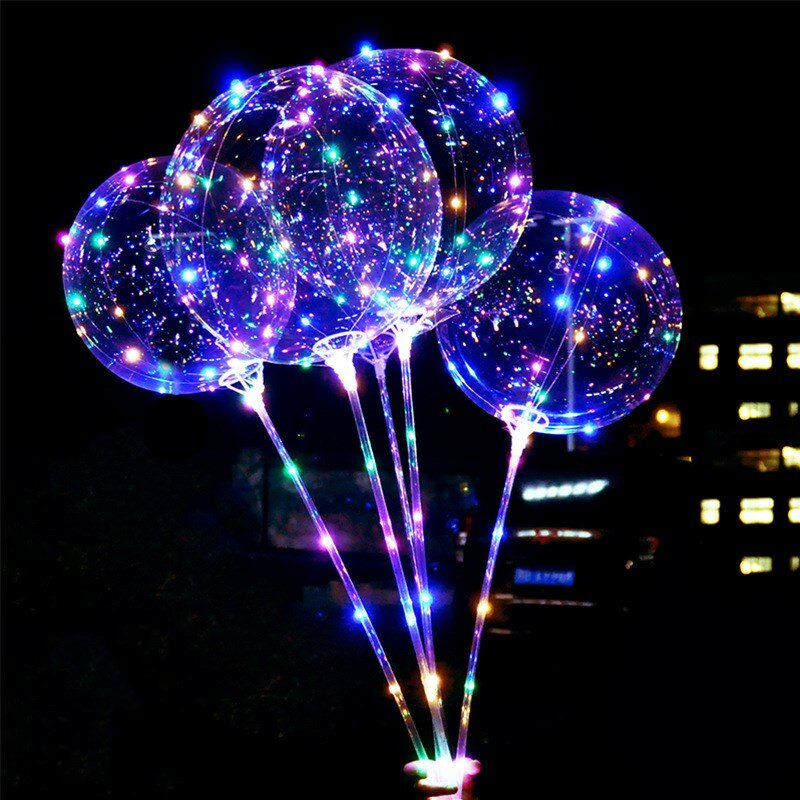 20/36 polegada 3 m led luminoso led balão transparente bolha redonda decoração festa de aniversário decoração do casamento balões presente de natal