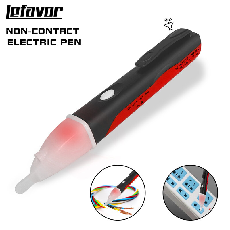 Indicateur électrique, stylo de test, détecteur de tension, capteur, stylo de test, lumière LED, AC 90-1000V, prise murale sans Contact