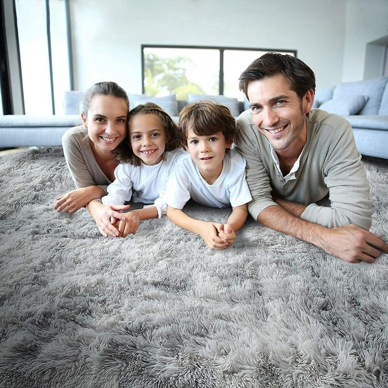 Karpet Area berbulu Super lembut, karpet ruang tamu berbulu, karpet berbulu halus Ultra lembut untuk kamar bayi, karpet mewah rumah