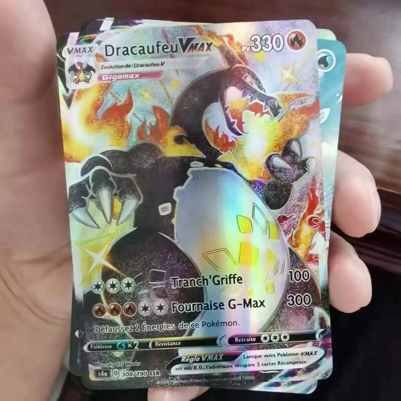 New Pokemon Cards in French Arceus Brilliant Star Latest Vstar Vmax Energy Holographic Rainbow Game Card Kids Toys Francais