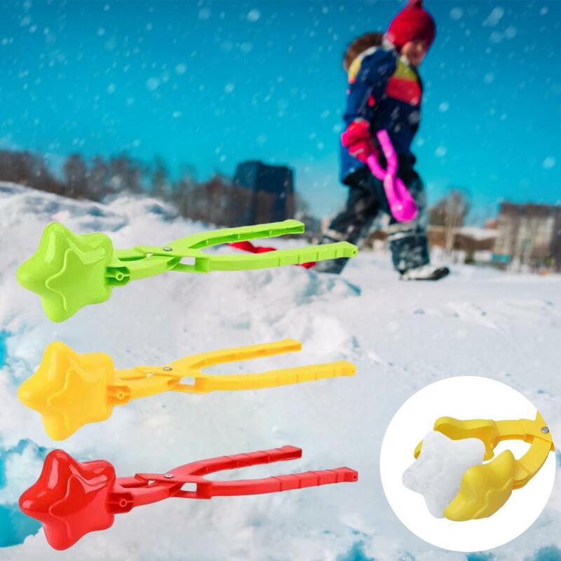 Molde de bola de nieve en forma de estrella para niños, juguete de molde de bola de nieve de 1 piezas, herramienta de bola de nieve de invierno para niños, juego de lucha de bola de nieve al azar
