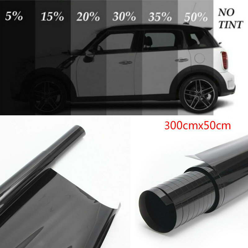 Kit de montaje 40% 300cm X 50cm Limo negro teñido de Película Lámina de tinte ventanas de coche 