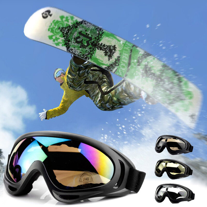 Winter Windproof Skiing Glasses Goggles Snowmobile Outdoor Sports CS Glasses Ski Goggles Dustproof Moto Cycling Sunglasses D40
