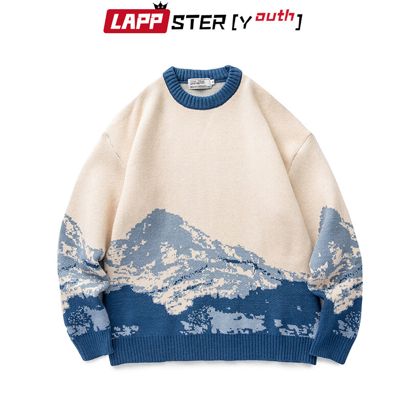 LAPPSTER-suéteres Harajuku para hombre y mujer, jersey de moda Coreana de gran tamaño, ropa Vintage, invierno, 2023