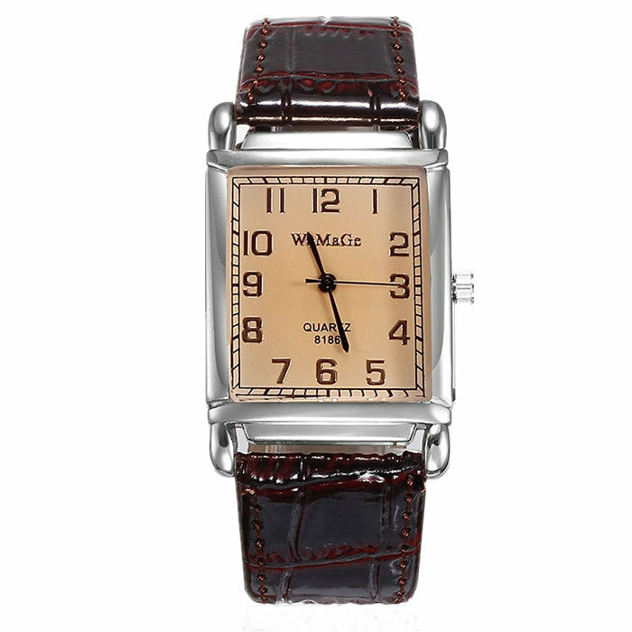 WOMAGE zegarki moda Casual kobiety zegarki prostokąt zegarki damski pasek skórzany do zegarka zegarek kwarcowy zegarki damskie hodinky reloj mujer
