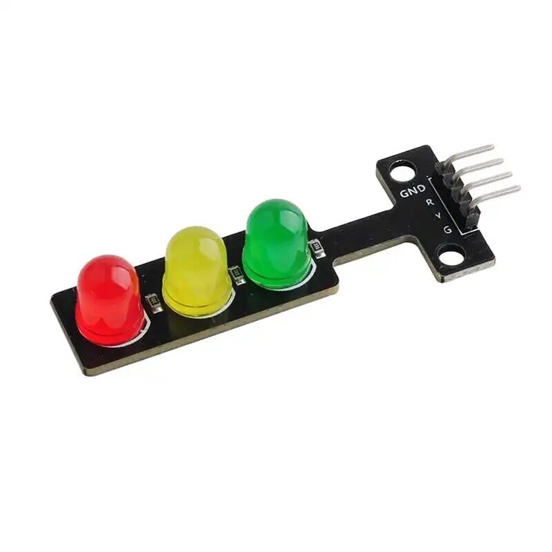 RCmall 10pcs Mini 5V Traffic Light LED Display Module for Arduino Red Yellow Green 5mm LED RGB Traffic Light