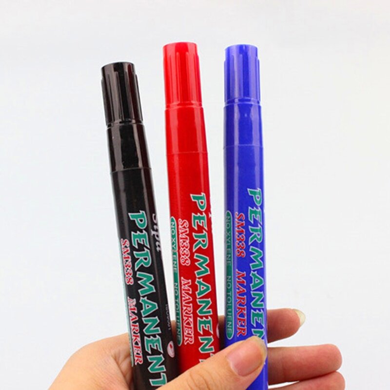 3.0mm Black Permanent Marker Work on Most Surface Permanent Markers for Plastic Freezer Bags Food Storage Containers