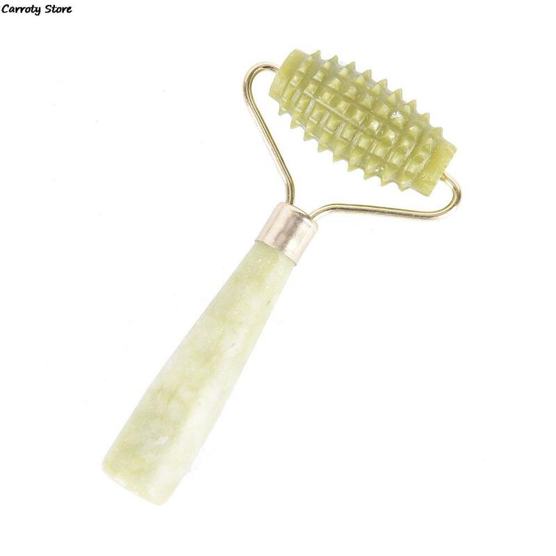 Facial Massage Roller Guasha Board Double Heads Natural Jade Stone Face Lift Body Skin Relaxation Slimming Beauty Neck Thin Tool