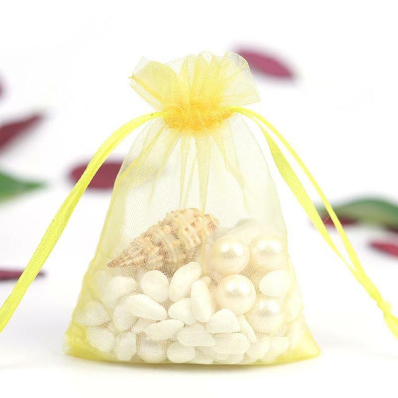 Однотонная сумка из пряжи, подарочная Сумка из органзы, Сетчатая Сумка для свадебных конфет, сумка для хранения жемчужной пряжи, сумка для хранения ювелирных изделий