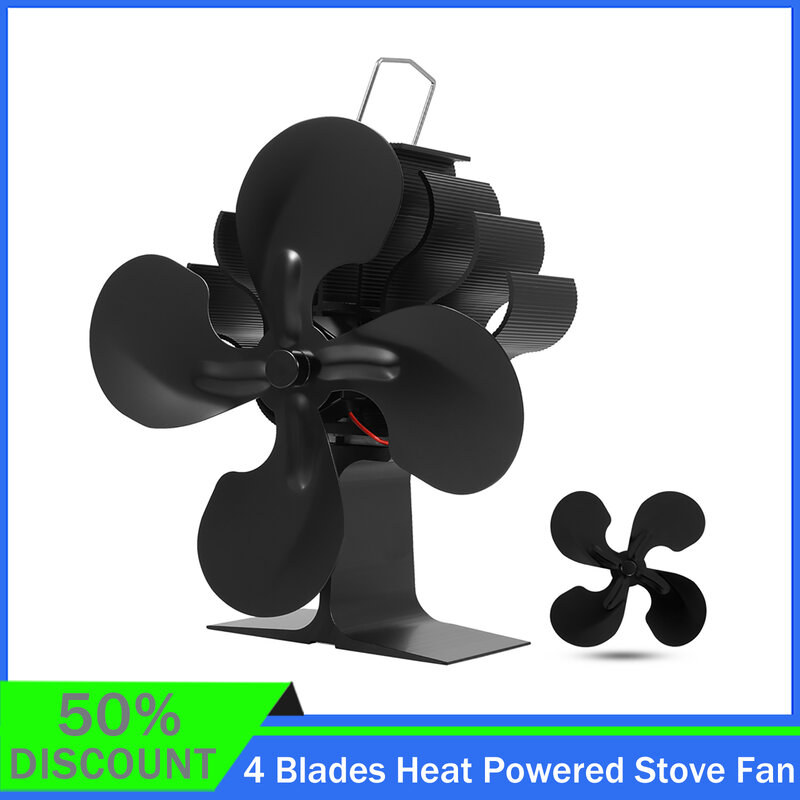 Winkel Koop Stove Fan Hout Kachel Fans Haard Ventilator Warmte Aangedreven Ventilator Met 4 Blade Kachel Fan Goede Kwaliteit