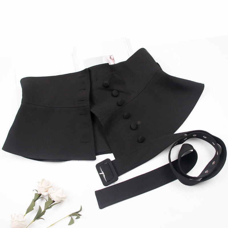 Robe chemise blanche pour femmes, bouton de ceinture, broche de ceinture, tendance printemps-été, tissu à boutonnage, large, décoratif, nouveau Design