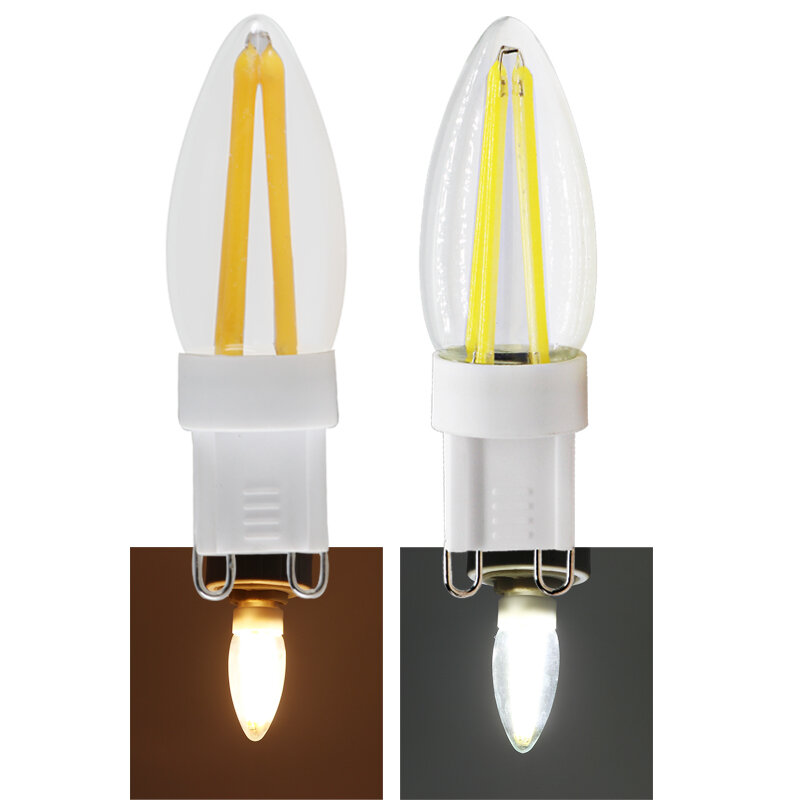 G9 Dimmer Candle Lamp Led Filament Light, Super 3W, 110V, 220V, cerâmica, vidro, holofotes, substituir halogênio para casa, sem lâmpadas de cintilação