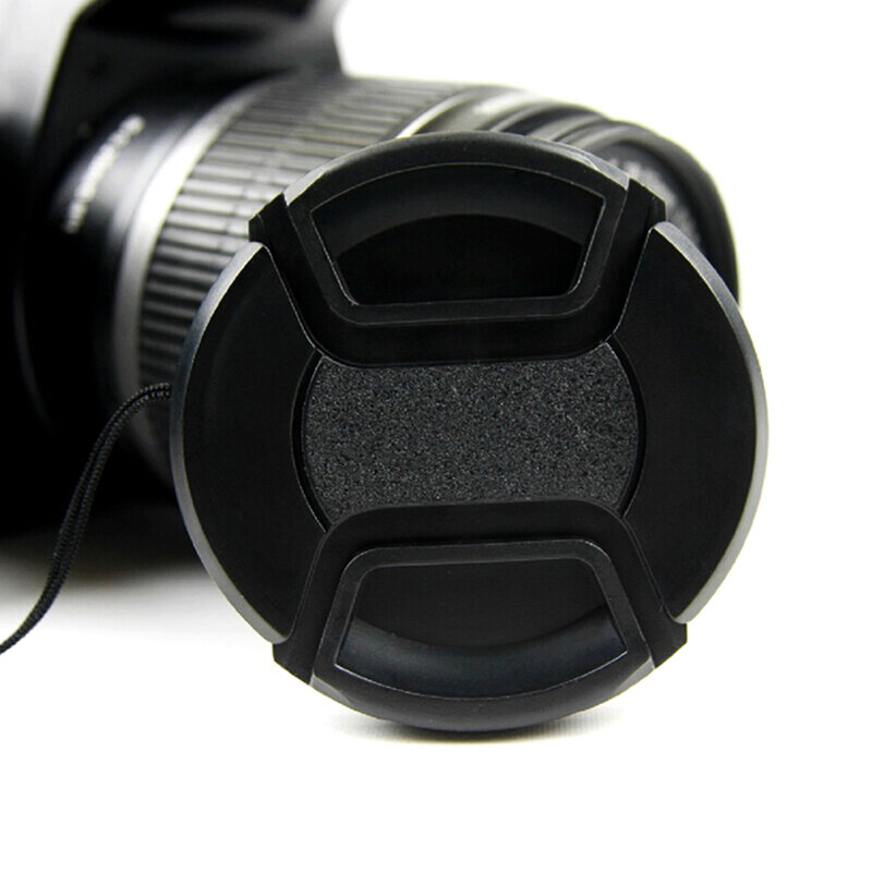 Walkingway Lens Cap Holder 43/49/52/55/58/62/67/72/77/82 millimetri Centro Pinch Snap-on Cover Cap di Protezione Lens Protector
