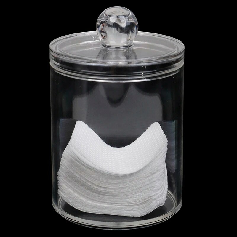 Caja de almacenamiento de acrílico transparente de una sola capa, soporte de bastoncillos de algodón, estuche organizador de cosméticos y maquillaje, 7x10cm, nuevo