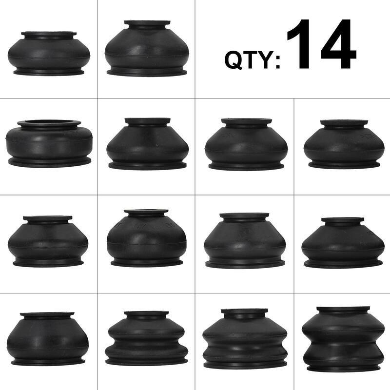 14x Multipack Universal Car Suspension Steering Ball Joint Rubber Dust Boot Cover Track Tie Turn Rods Ends Set Parts Accessories