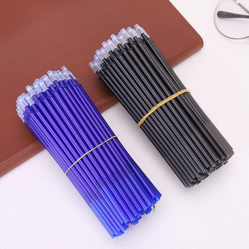 20 buah pena dapat dihapus Isi Ulang Gel ajaib batang pena dapat dicuci pegangan 0.5mm biru hitam tinta kantor perlengkapan alat tulis sekolah