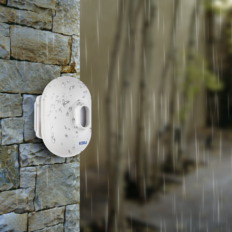 KERUI-Detector de Sensor de movimiento PIR para exteriores, sistema de alarma de seguridad inalámbrico, impermeable, 5 p/lote, alarma antirrobo para entrada de garaje