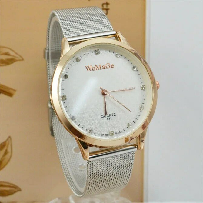 Damskie zegarki damskie moda Casual damskie zegarki siatka ze stali nierdzewnej Band zegarek kwarcowy Reloje Mujer Relogio Feminino hodinky