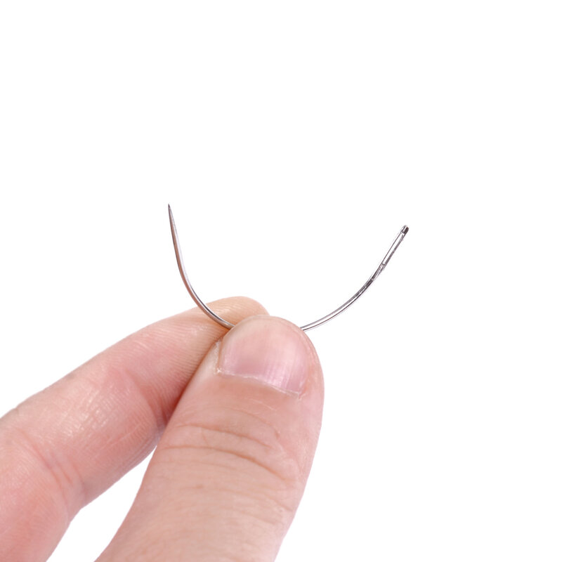 24 teile/beutel Große 9cm 6cm C Form Gebogen Nadeln Perücke machen häkeln zöpfe lüftungs Haar weben nadel
