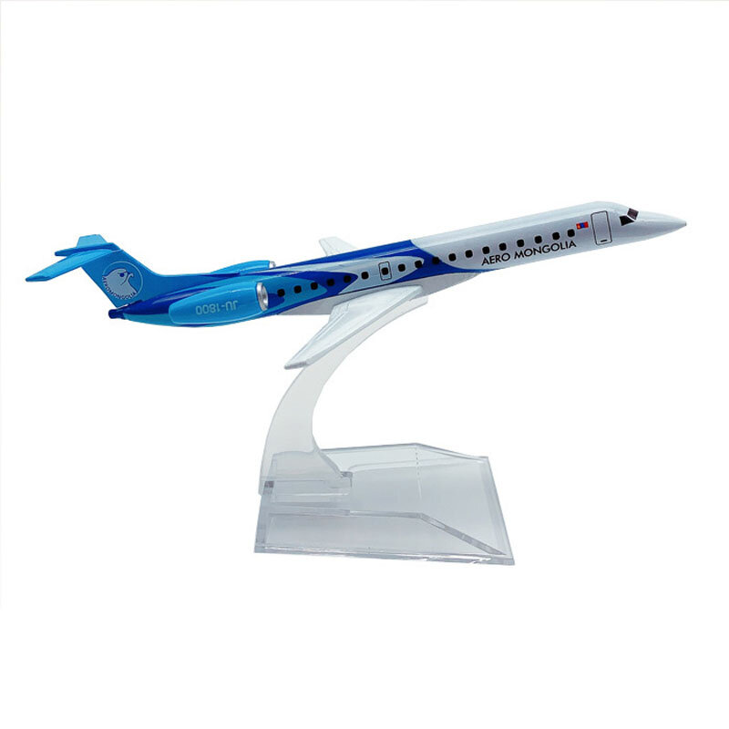 JASON TUTU 비행기 모델, 다이캐스트 금속 비행기, 비행기 장난감 선물, 16cm 에어로 몽골 ERJ145 비행기 모델, 1:400