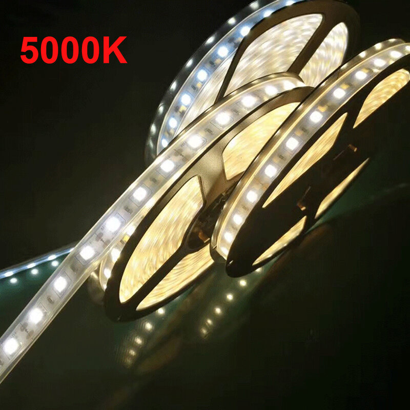 Cinta led de 5000k, tira LED de 12V, Luz suave de alto brillo, cinta LED Flexible de 14 W/m, tira de luz LED impermeable para exteriores.