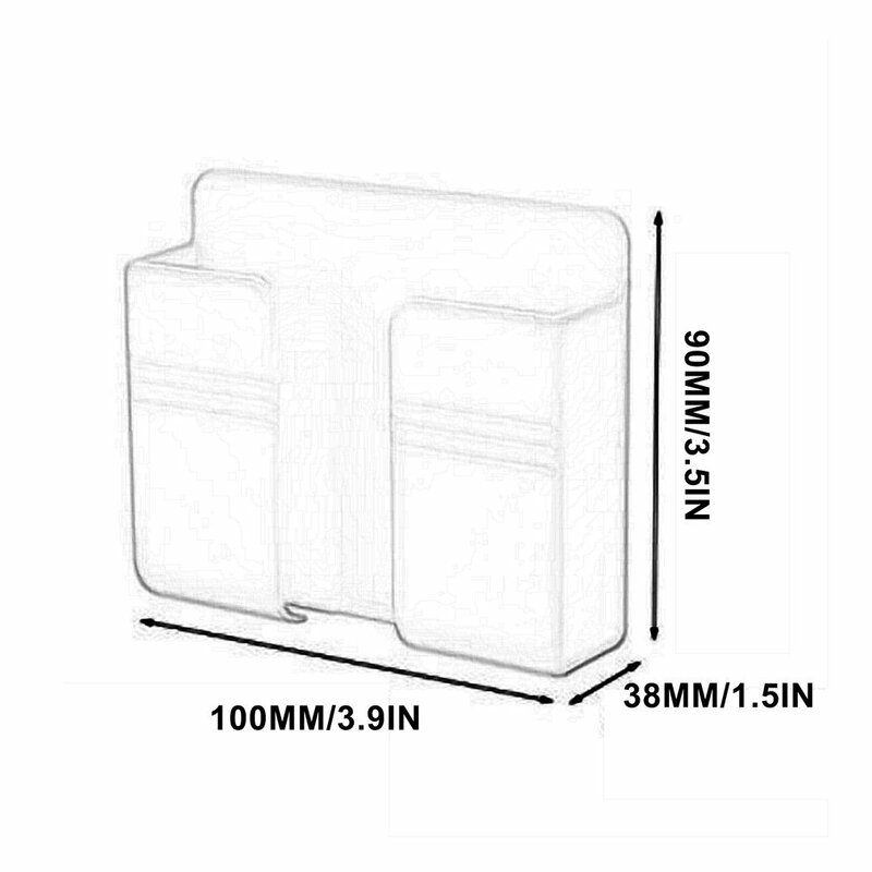 Wall Mounted Organizer Storage Box Remote Control Mounted Mobile Phone Plug Wall Holder Charging Multifunction Holder Stand