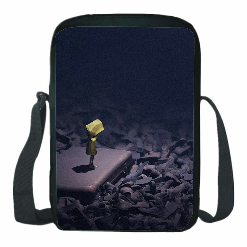 Сумка-мессенджер с игрой «Маленький кошмар», мультяшный мессенджер с 3D принтом для игр, Студенческая Повседневная сумка на плечо, модный рюкзак через плечо