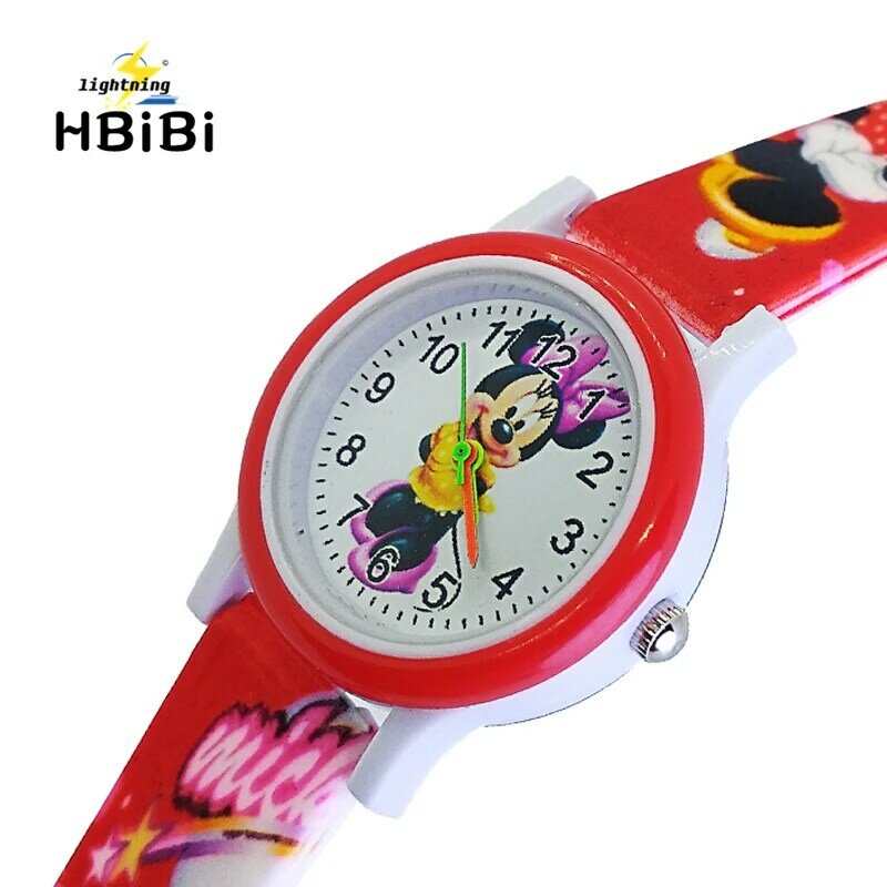 Dropship 4 Styles 3D Cartoon Mouse Baby Toys Kids Watches Children Watch for Girls Boys Gift Students Clock Quartz Wristwatches