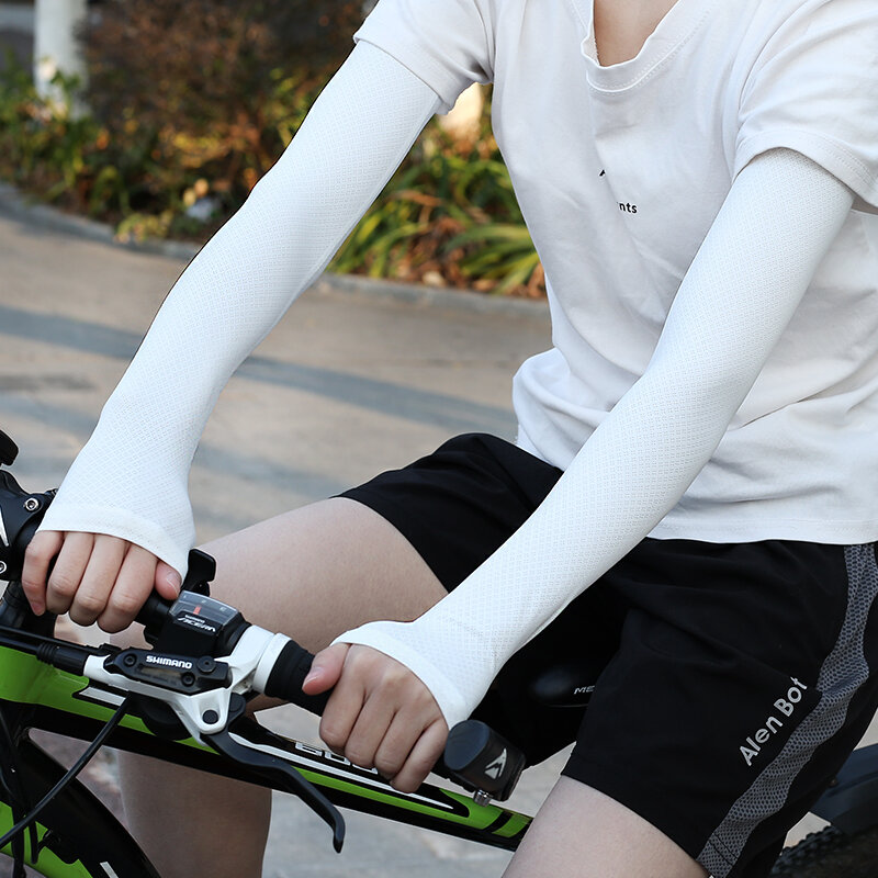 Verão Unisex Cool Sun Protection Sleeves alta braço elástico Guardas Condução e Equitação Esportes