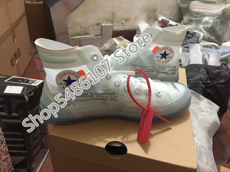 2020 nowy all star 1970S damskie kryształowe dno OFF buty z siatką wysokie buty tekstylne sportowe białe OW trampki