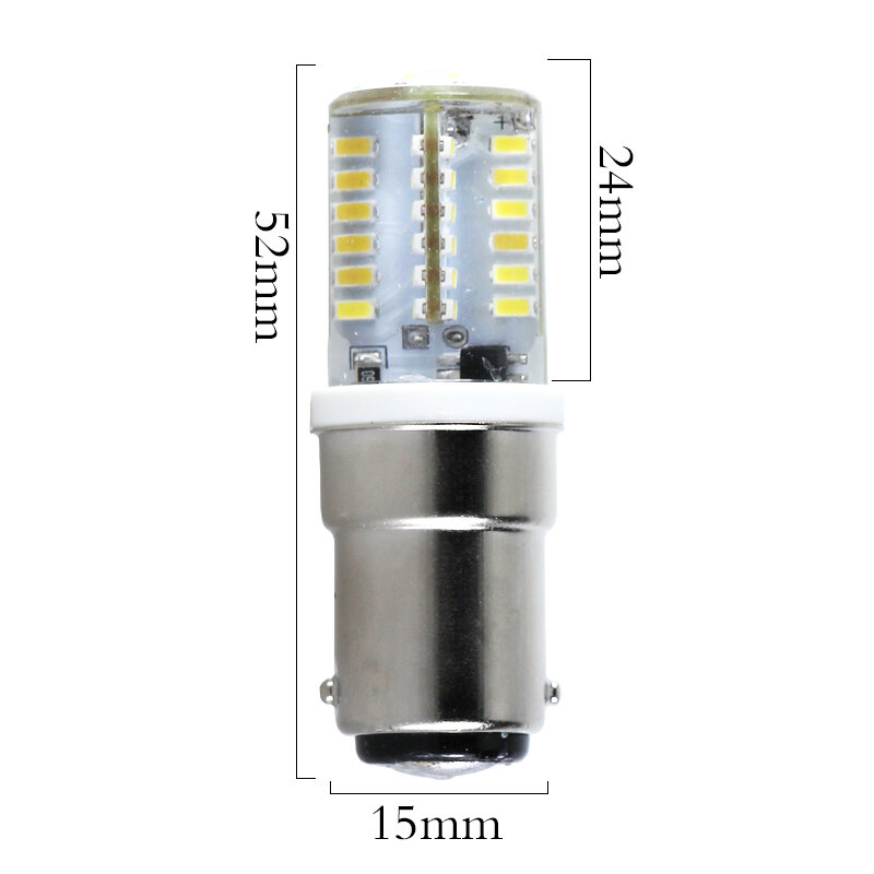 Ampułka b15 żarówka led 12 V 3W super B15D lampa energooszczędna do maszyny do szycia łódź oświetlenie dekoracyjne 12 V mini home silicon light