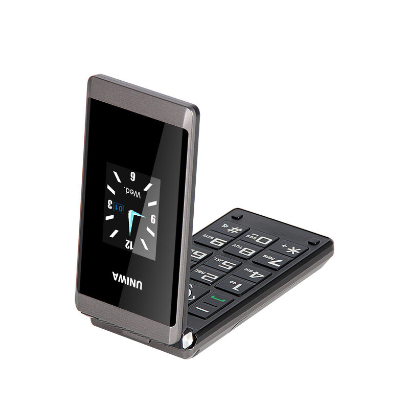 UNIWA-teléfono móvil X28 con tapa de 10CP, 1200mAh, GSM, botón pulsador grande, SIM Dual, FM, teclado ruso y hebreo, escritura a mano, SOS