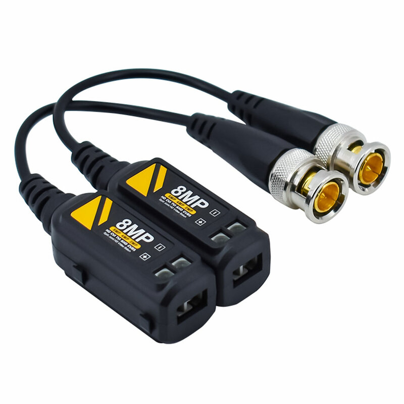 8MP BNC CCTV Coax Video Balun Transmitter AHD/HD-CVI/TVI/CVBS Passive Twisted Pair