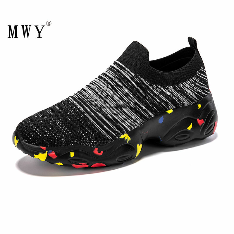 MWY-통기성 경량 캐주얼 패션 신발 여성용, 유니섹스 양말 플랫폼 스니커즈, 트레이너, 워킹화