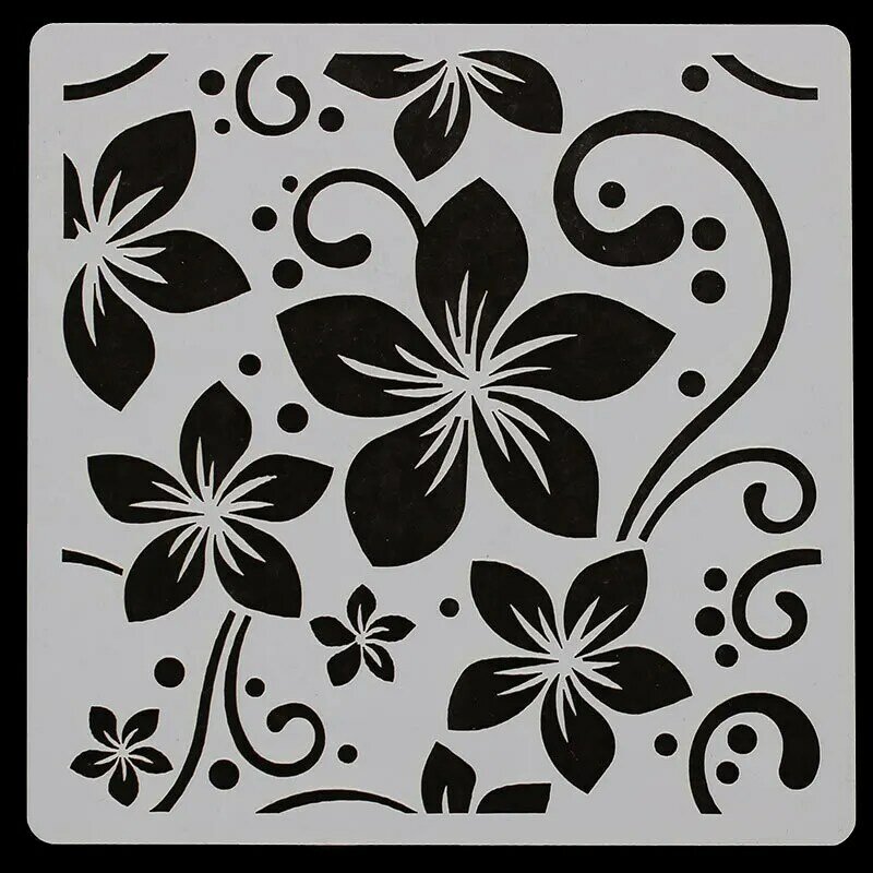 13*13花レイヤリングステンシルdiyのスクラップブック/フォトアルバム装飾エンボス着色、絵画ステンシル、家の装飾