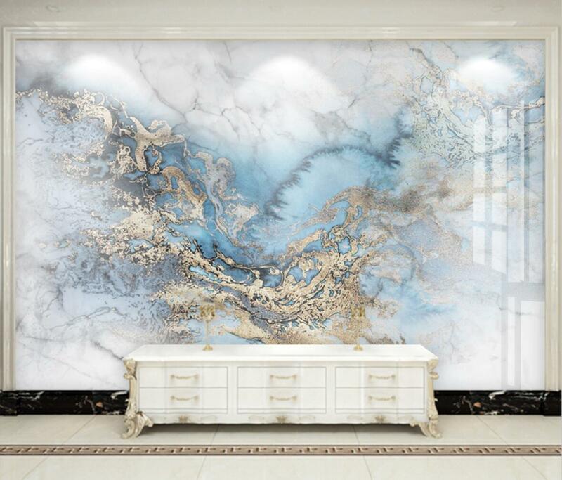 Beibehang-papel tapiz de mármol azul personalizado para paredes, papel tapiz fotográfico para decoración de sala de estar, pegatinas de pared para decoración del hogar