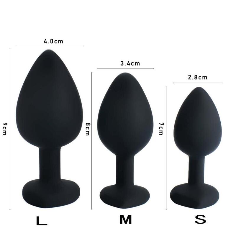 Silicone Anal Plug Vibrator Sex Toy Prostate Massager Anus Toy For Women Couple Gay Removable Jewel Decoration Butt Plug Erotic
