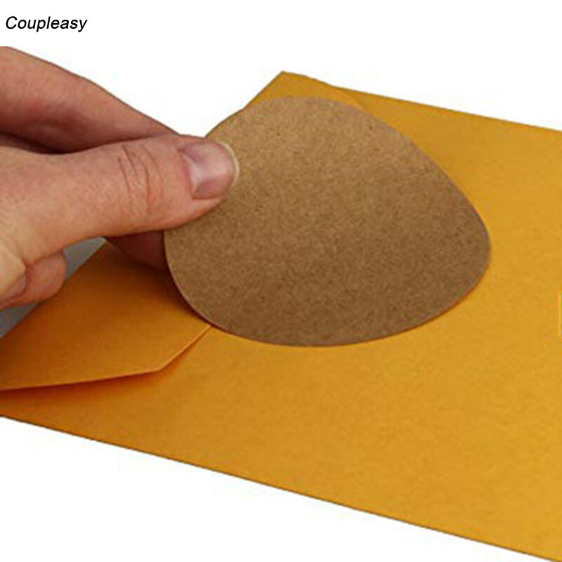 Autocollant de scellage en papier Kraft vierge, étiquette ronde de 500 cm, papeterie de Classification de bureau, pour produit fait à la main, 2.5 pièces